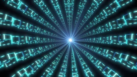 el túnel de neón brillante