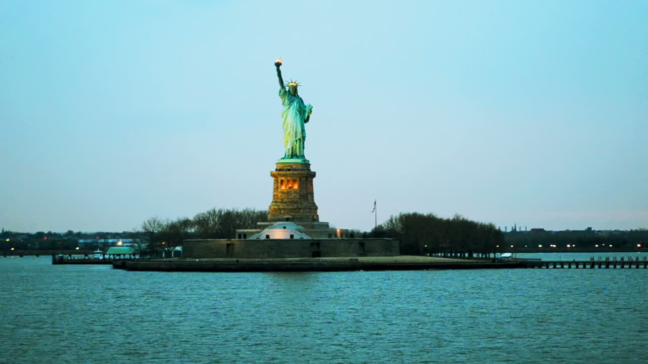 Statue of Liberty, New York. Shooting in the spring