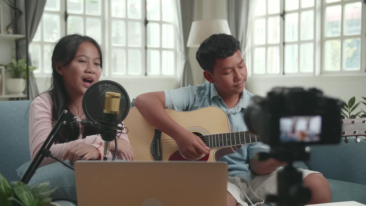Kids Singing and Playing Guitar