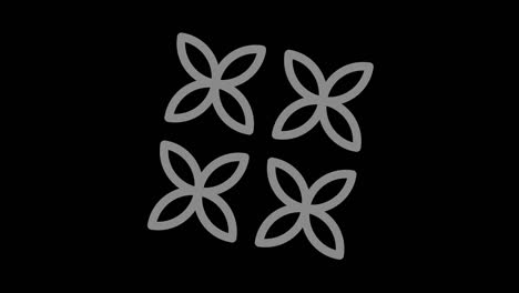 graphic object in black and white with stroboscopic and hypnotic effect, which rotates clockwise decreasing the size from full screen to disappearing in the center, in 16: 9 video format