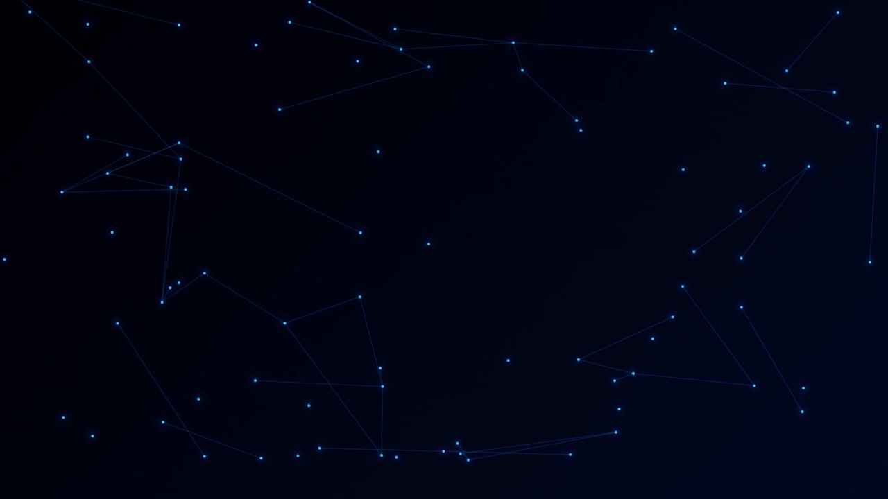 Abstract Digital Network Connection with Glowing Blue Nodes