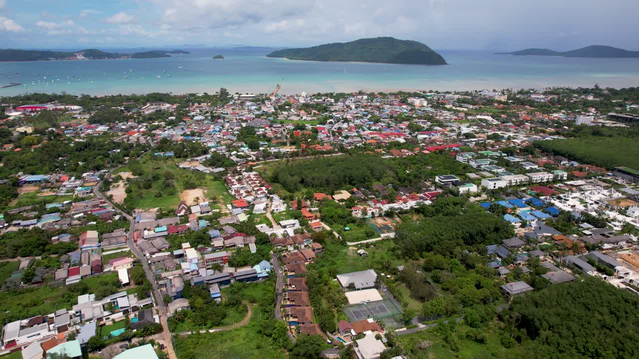 Thailand, Phuket, Rawai Mueang district with a beautiful view of Ko Lon island on a beautiful sunny day