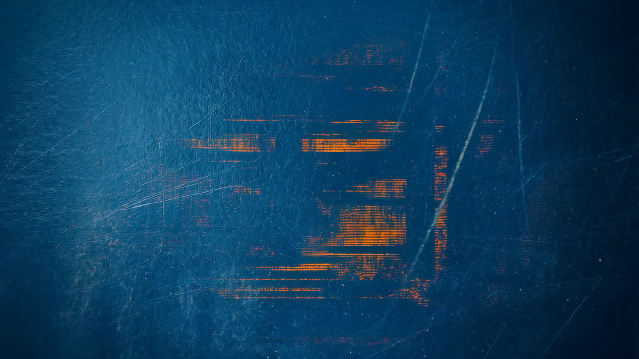 Abstract Dark Blue Grunge Background with Orange Scratches