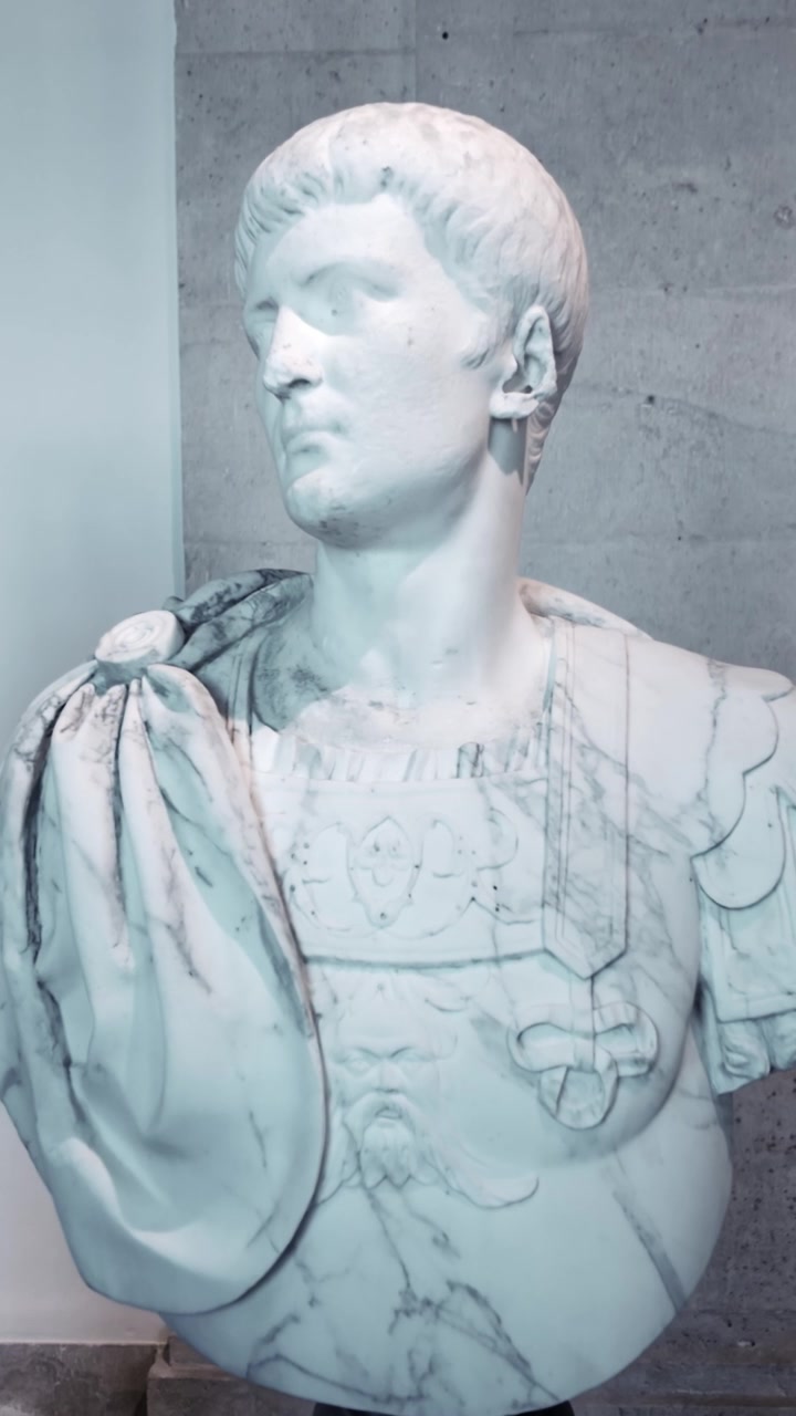 Aranjuez, Spain, March 2, 2026 Roman emperor Caligula marble bust in Aranjuez Palace