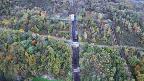 aerial view of soulom hydroelectricity, nestled in french pyrenees