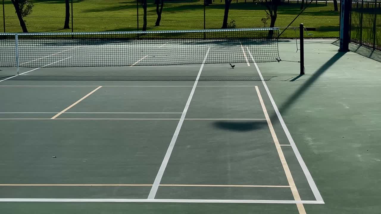 Tennis court wide net green turf Perth Australia