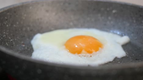 huevo frito en una sartén