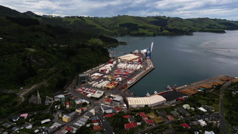 vista aérea de port chalmers en nueva zelanda