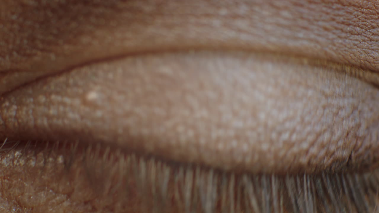 ojo macro de cerca con una vista sana