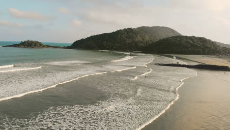 Aerial-view-of-tropical-brazilian-beach