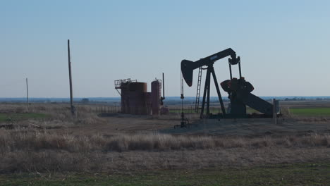 oklahoma - oil pumpjack track right to left