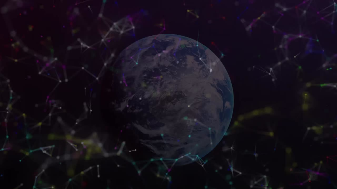 Animation of network of connections over globe