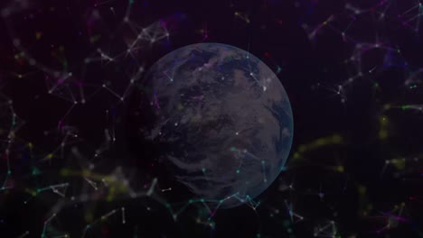 animación de la red de conexiones en todo el mundo