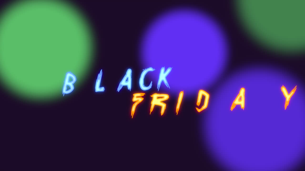 빛나는 원이 있는 패션 및 클럽 배경에 대한 애니메이션 소개 블랙 프라이데이