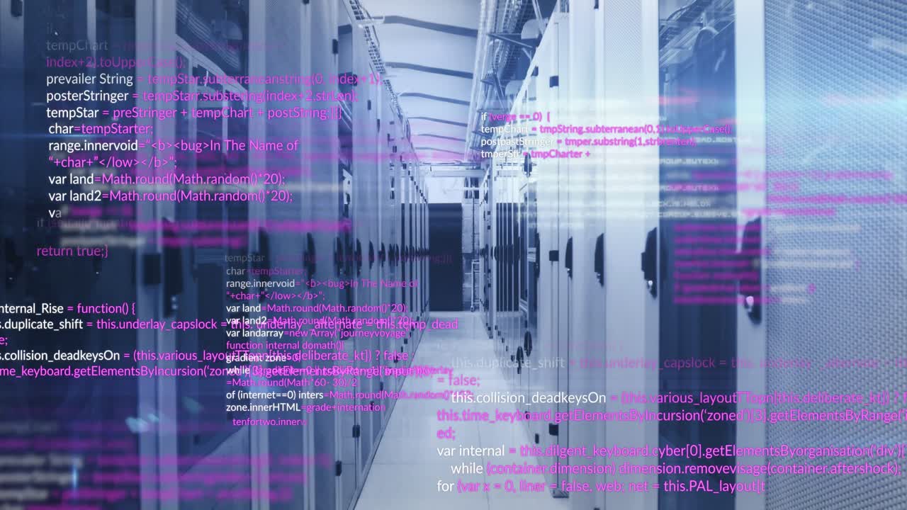 Animation of programming computer languages moving on data server systems