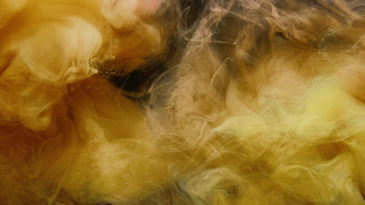 색상 증기 폭발 로고는 잉크 물 혼합을 노란색으로 드러니다.