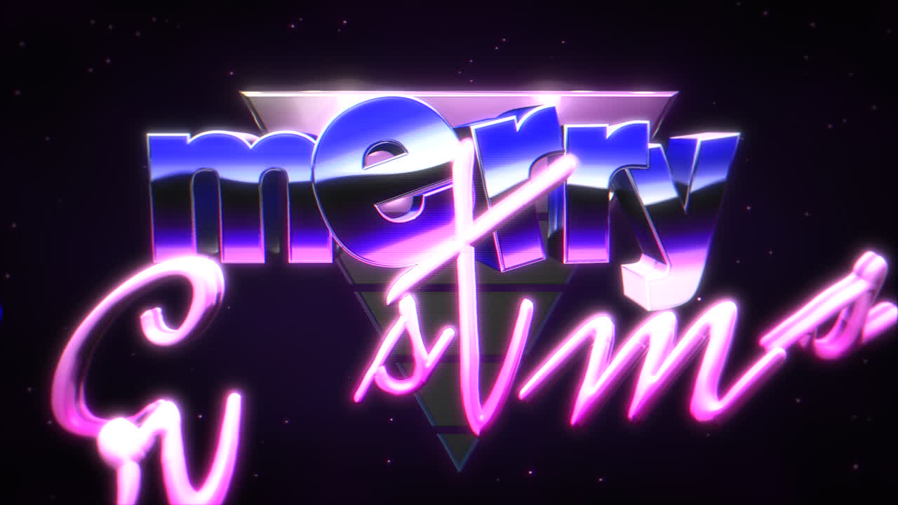 texto de introducción de animación feliz navidad y resumen triángulo retro fondo de vacaciones retro 1