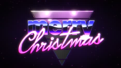 animation intro text merry christmas and abstract retro triangle retro holiday background 1