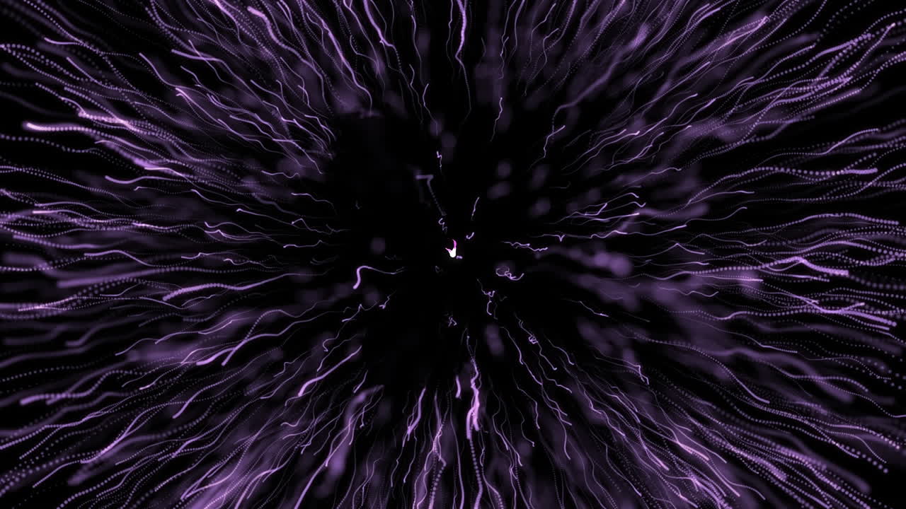 animación de rastros de luz sobre un fondo negro