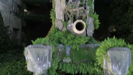 Bird's-eye-view-scans-Menlo-Castle's-tower-and-Ivy-covered-upper-walls