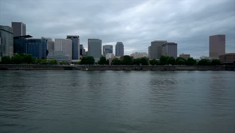 Blick-Auf-Die-Stadt-Portland,-Oregon,-Von-Der-Esplande-Auf-Der-Ostseite