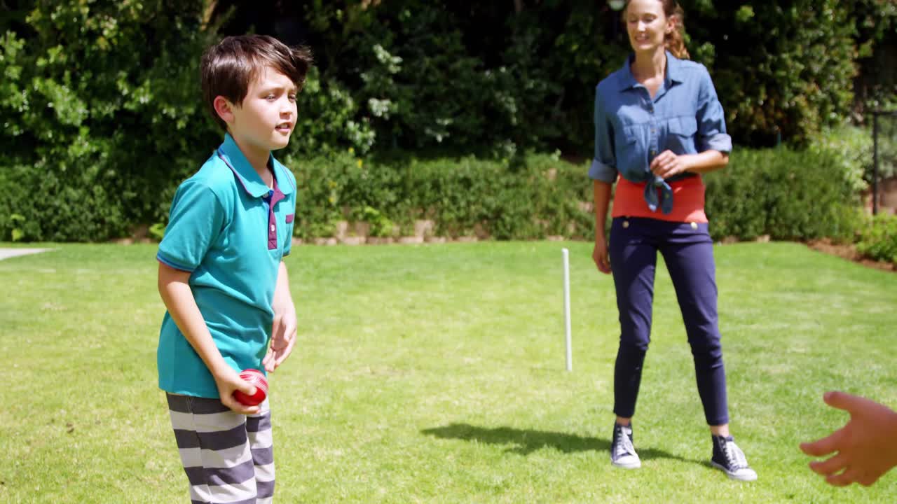 공원에서 즐기는 가족