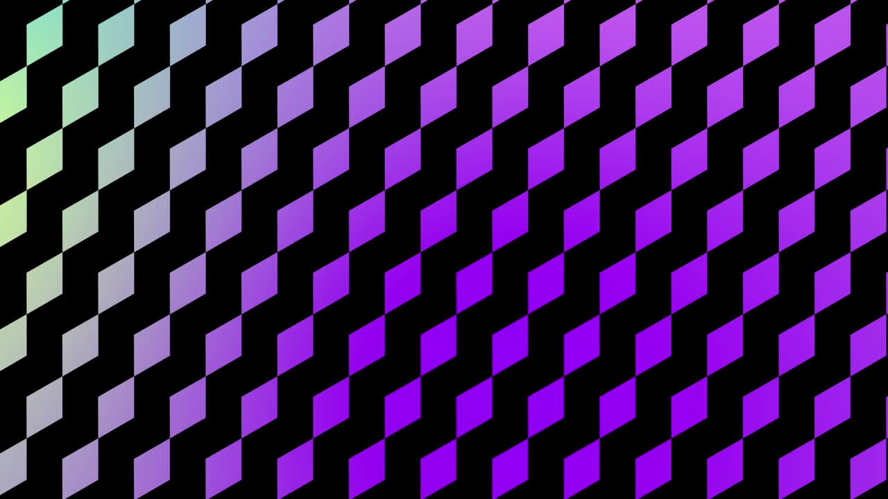 destellos de relámpagos coloridos vistos a través de la red de diamantes cambiante en negro