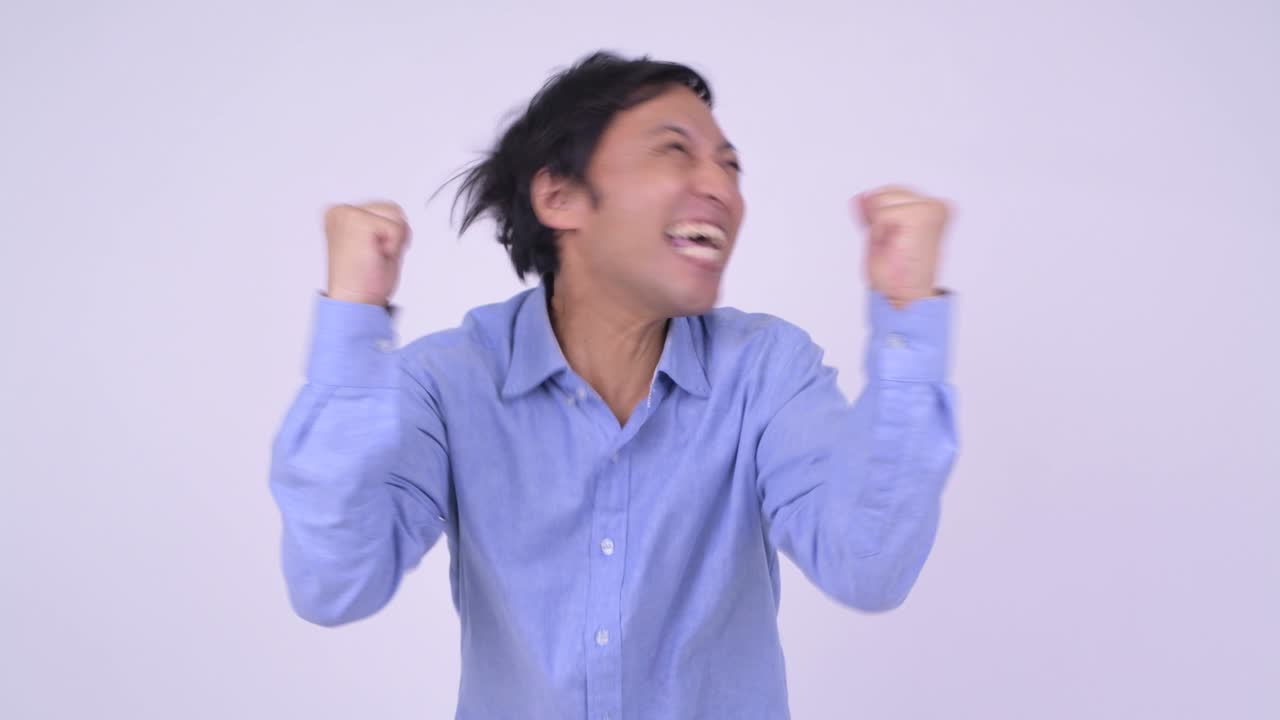 일본 사업가의 스튜디오 촬영