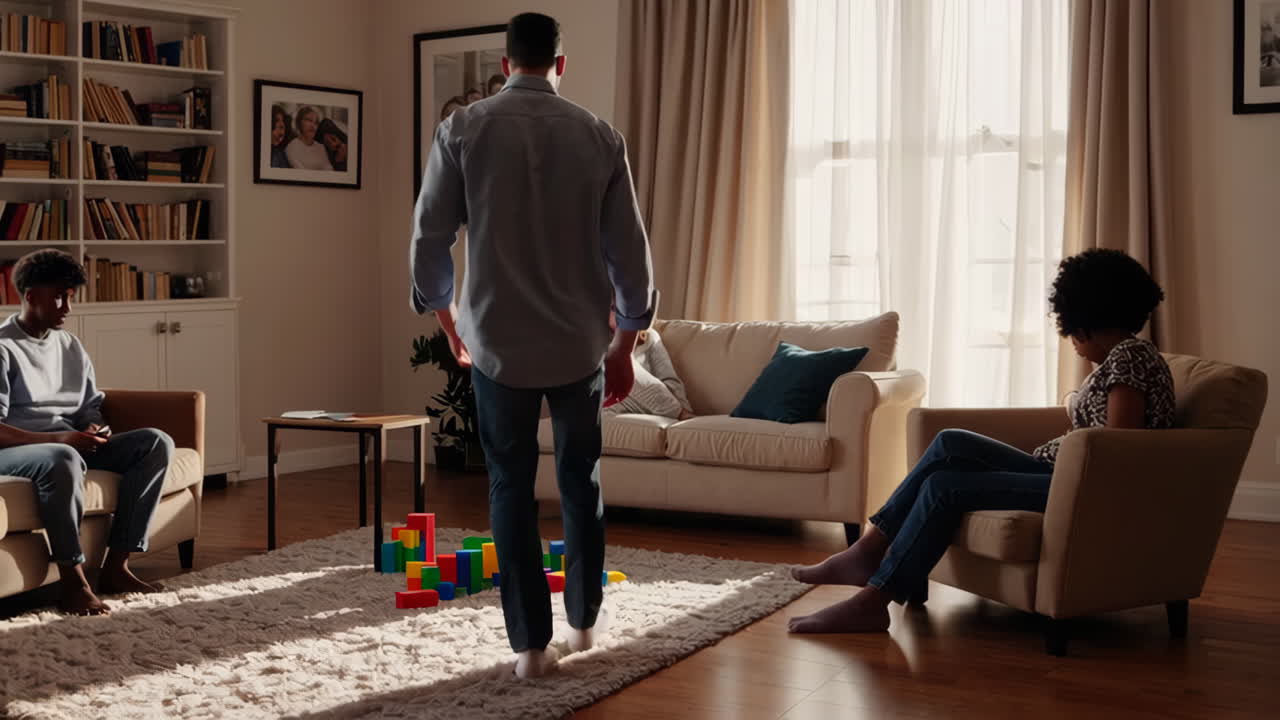 Family time in the living room