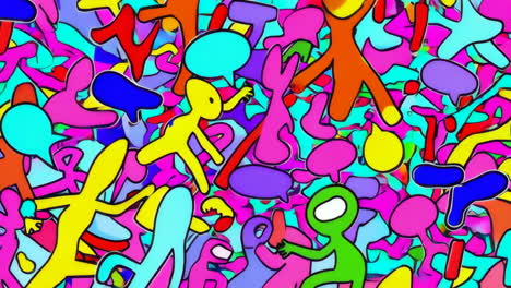 abstract colorful people pattern