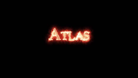 atlas written with fire. loop