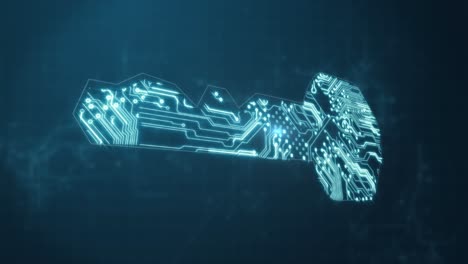 video conceptual de la clave de conexión del circuito
