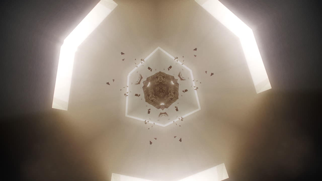 Geometric kaleidoscope animated pattern