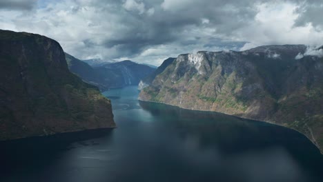 aurlandsfjord seen from above