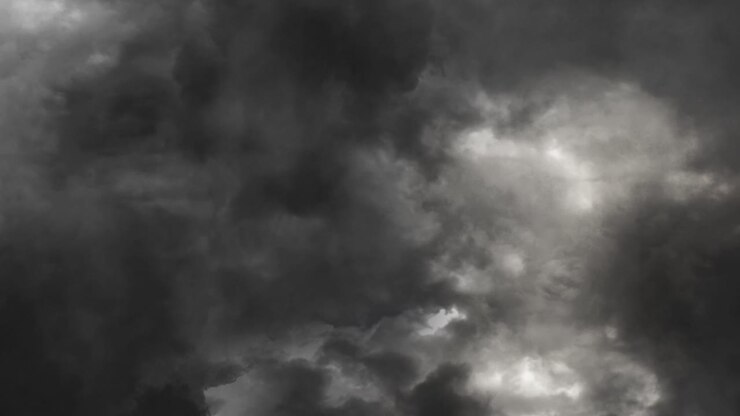thunderstorm, dark clouds during rainy weather