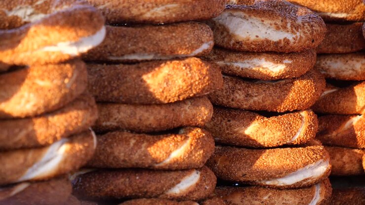 Stacks of Turkish Simit