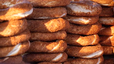 stacks of turkish simit