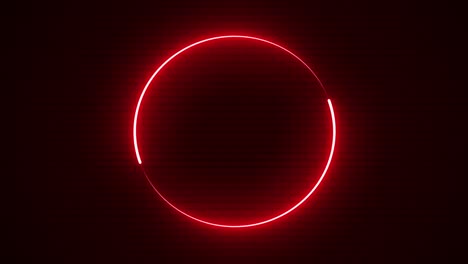 neon light circle red color abstract seamless background purple brick wall