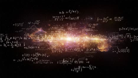 exploring the mysteries of the universe: a cosmic journey through mathematical equations and theories depicted in stunning imagery