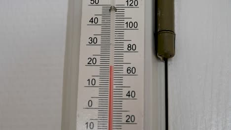 thermometer hung on the wall