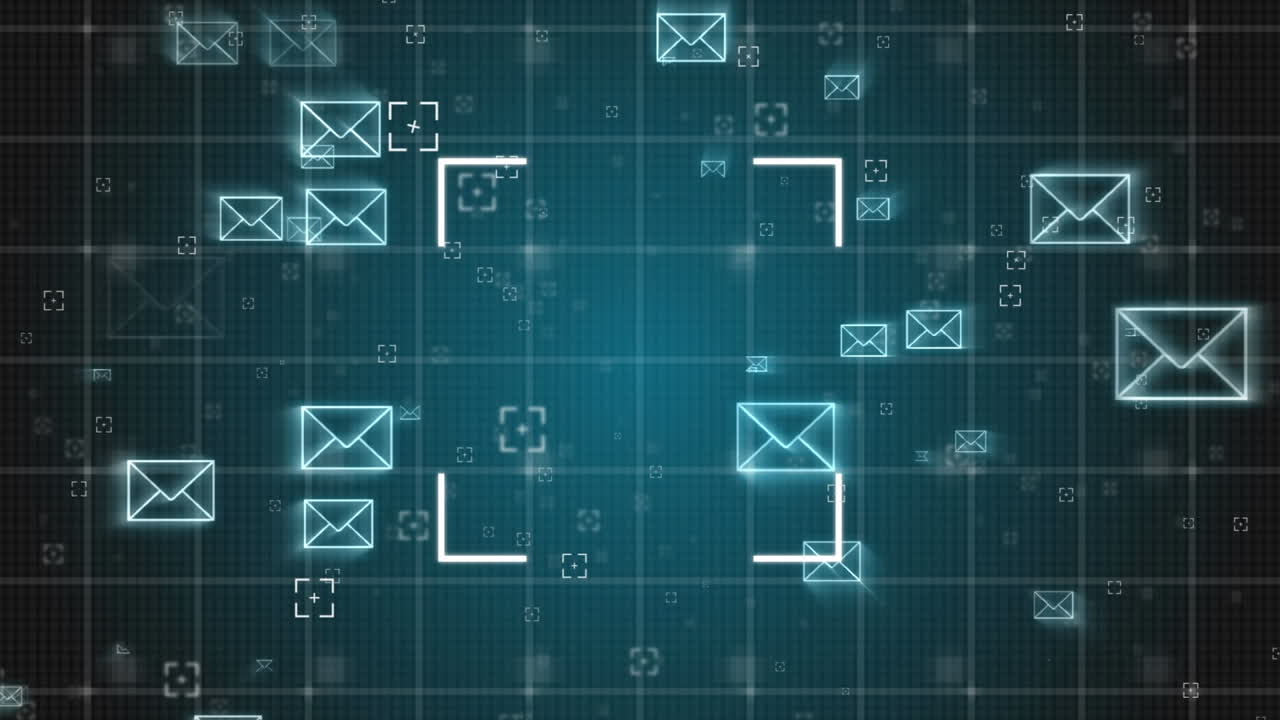 icono de mensaje y buscador de vista cuadrada