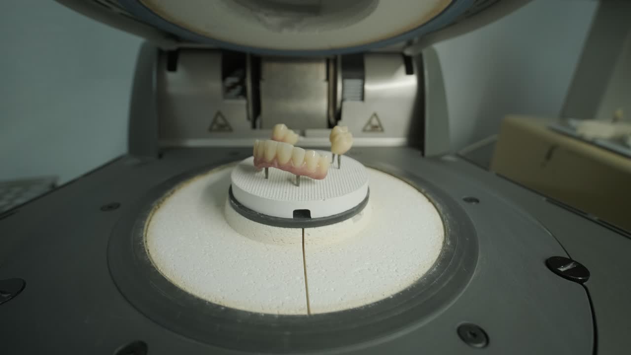 Dental ceramic furnace processing dental crowns