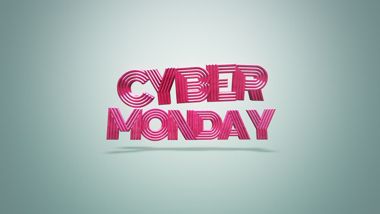 Vibrant and modern Cyber Monday text on white gradient