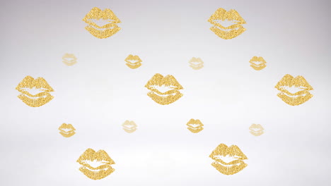 animación de los labios repetida sobre un fondo blanco
