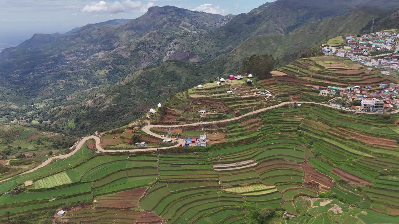 Elevated view showing harmony between Kodaikanal’s nature and human habitat