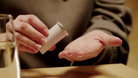 woman taking medication