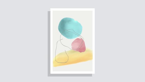 peinture animée taches de peinture abstraite, taches. compositions minimalistes abstraites de taches d'aquarelle peintes à la main sur fond clair pour votre conception. mouvement graphique 4k