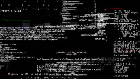 data processing on black background
