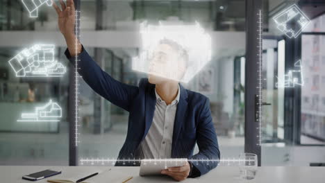 vr, una infografía y el arquitecto del metaverso 3d