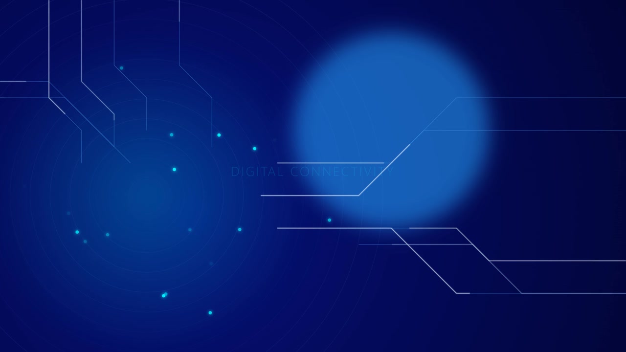 Abstract Digital Connectivity Background with Glowing Circuit Lines